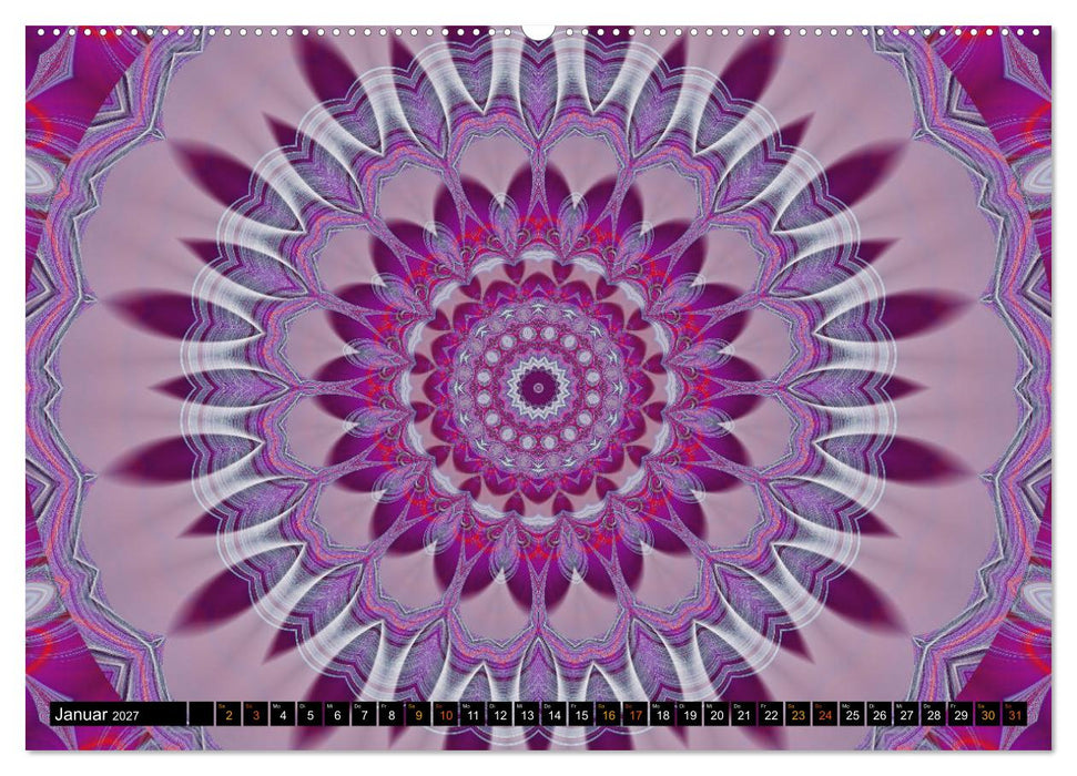 Energie - Mandalas, Spiritualität durch die Farbe Lila (CALVENDO Premium Wandkalender 2027)