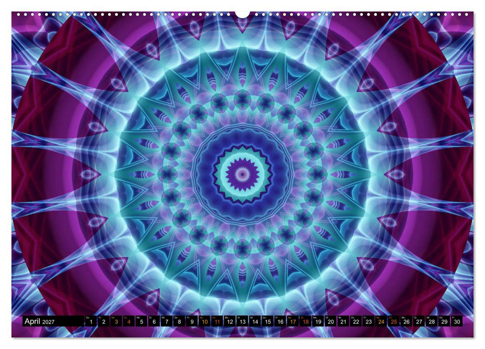 Energie - Mandalas, Spiritualität durch die Farbe Lila (CALVENDO Premium Wandkalender 2027)