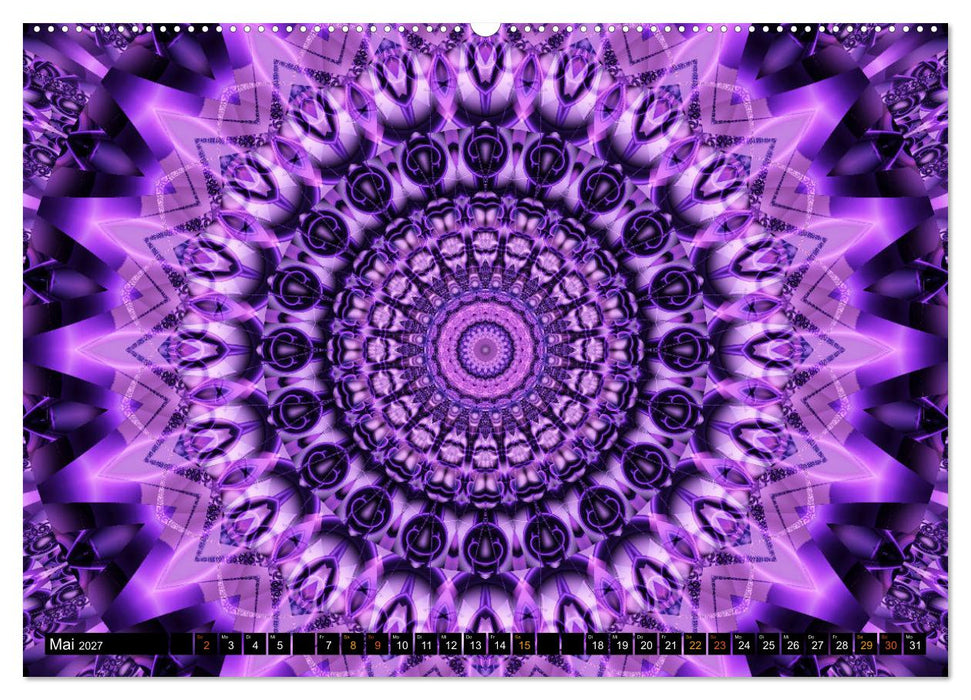 Energie - Mandalas, Spiritualität durch die Farbe Lila (CALVENDO Premium Wandkalender 2027)