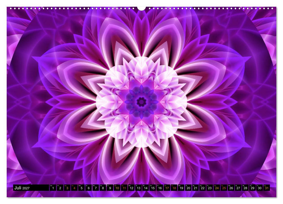 Energie - Mandalas, Spiritualität durch die Farbe Lila (CALVENDO Premium Wandkalender 2027)
