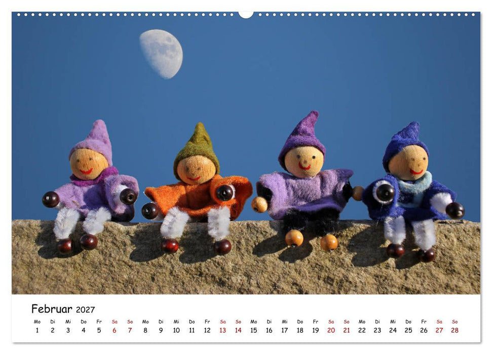 Die Abenteuer der vier kleinen Wichtel (CALVENDO Premium Wandkalender 2027)