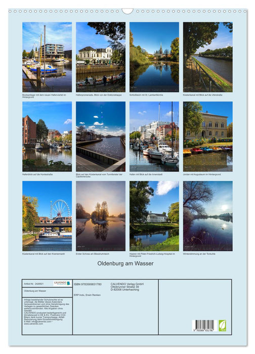 Oldenburg am Wasser (CALVENDO Wandkalender 2027)