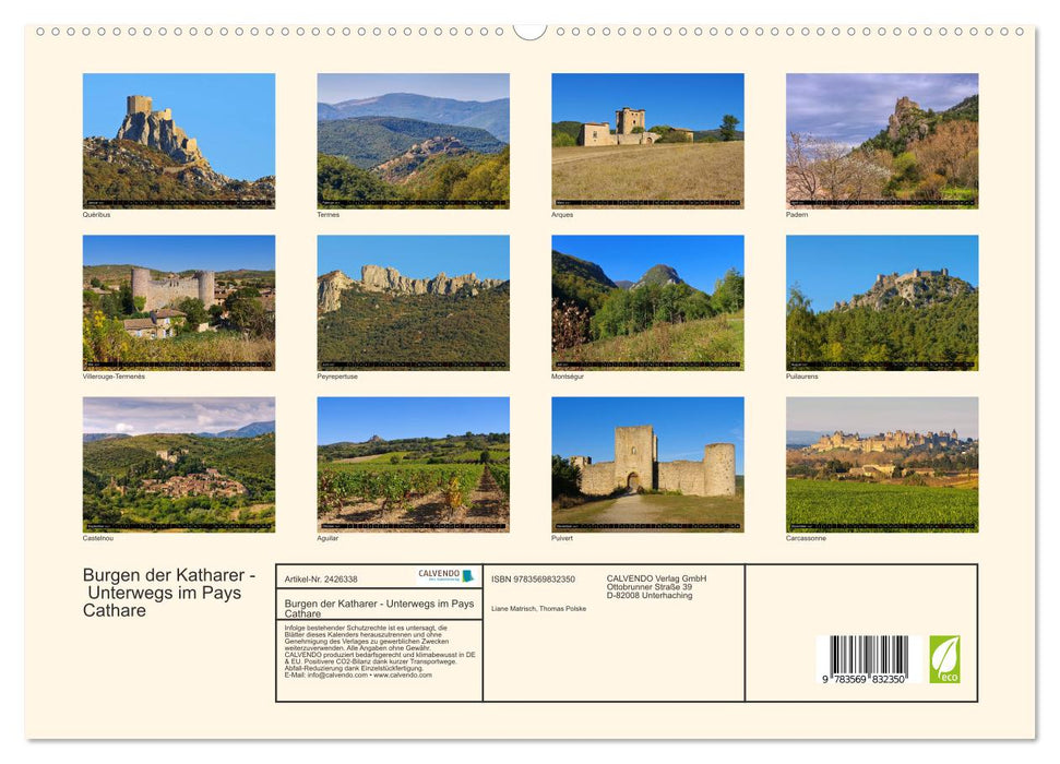 Burgen der Katharer - Unterwegs im Pays Cathare (CALVENDO Premium Wandkalender 2027)