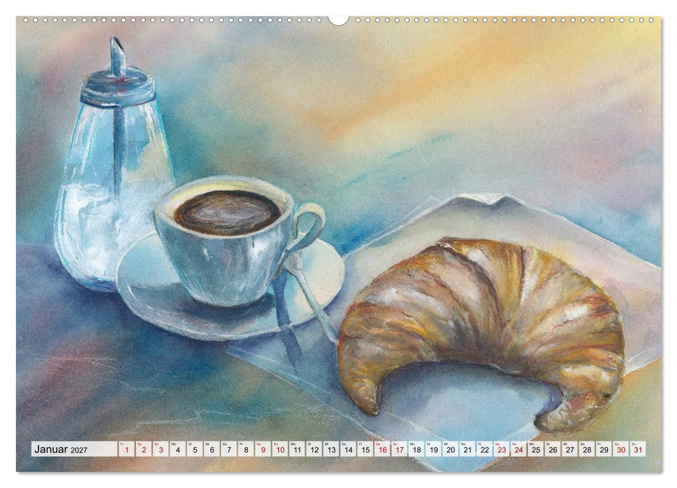 Frankreich Aquarelle (CALVENDO Wandkalender 2027)
