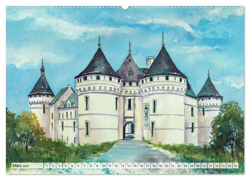 Frankreich Aquarelle (CALVENDO Wandkalender 2027)