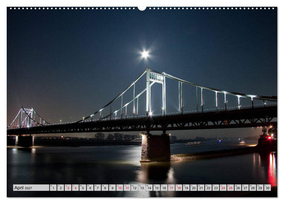 Es wird Nacht in Duisburg (CALVENDO Premium Wandkalender 2027)