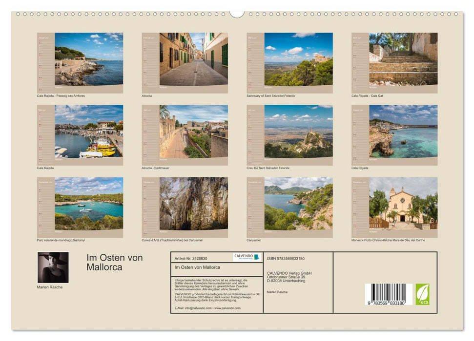 Im Osten von Mallorca (CALVENDO Premium Wandkalender 2027)