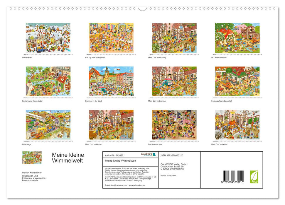 Meine kleine Wimmelwelt (CALVENDO Premium Wandkalender 2027)