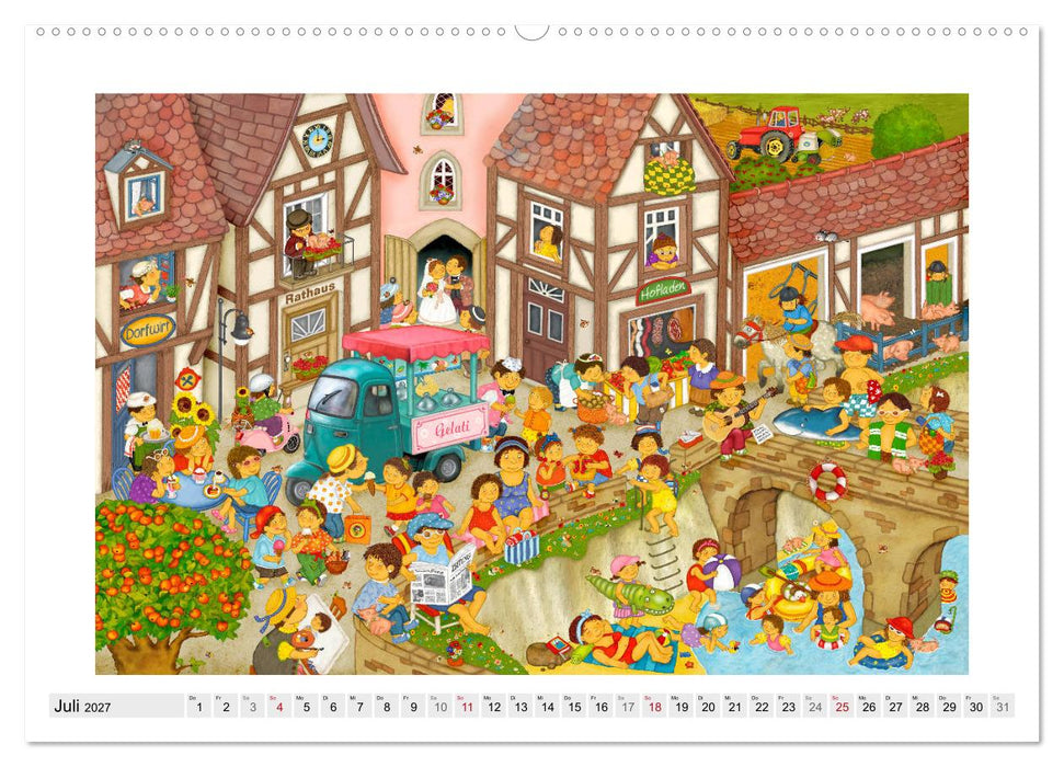 Meine kleine Wimmelwelt (CALVENDO Premium Wandkalender 2027)