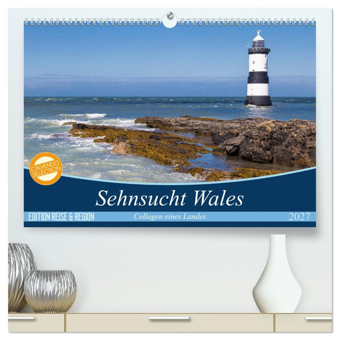 Sehnsucht Wales - Collagen eines Landes (CALVENDO Premium Wandkalender 2027)