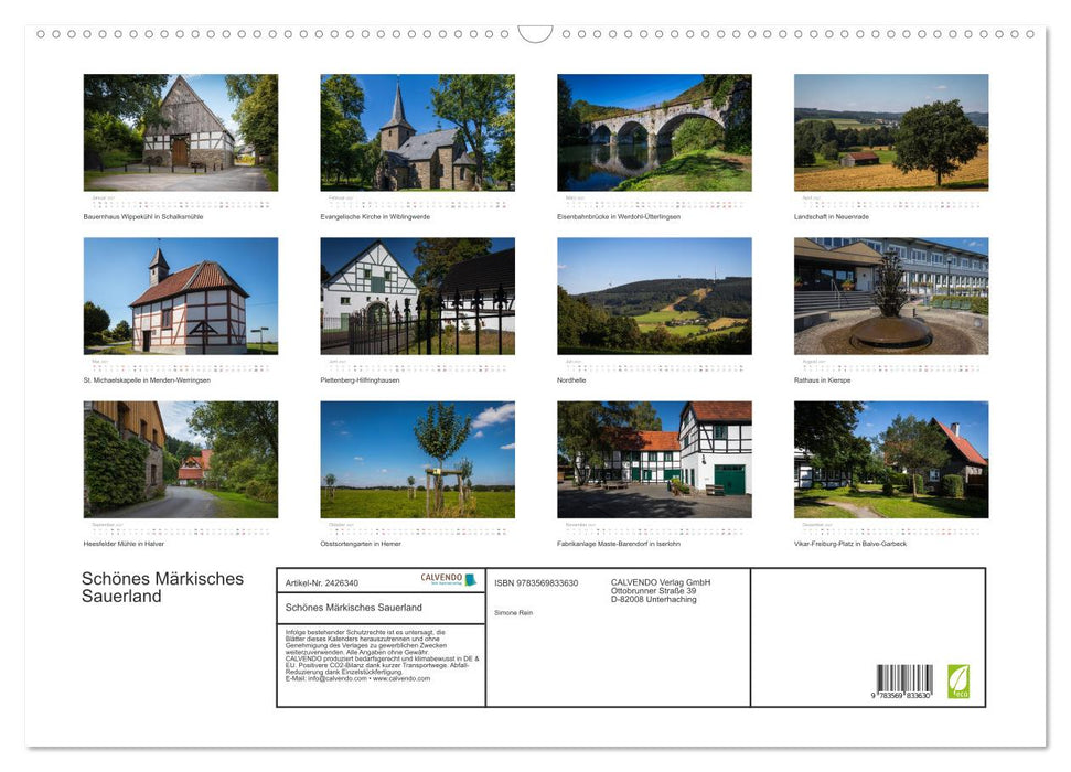 Schönes Märkisches Sauerland (CALVENDO Wandkalender 2027)