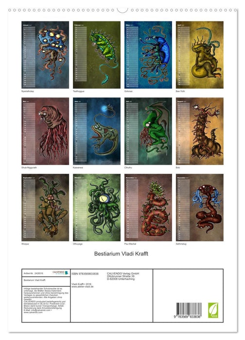 Bestiarium Vladi Krafft (CALVENDO Premium Wandkalender 2027)