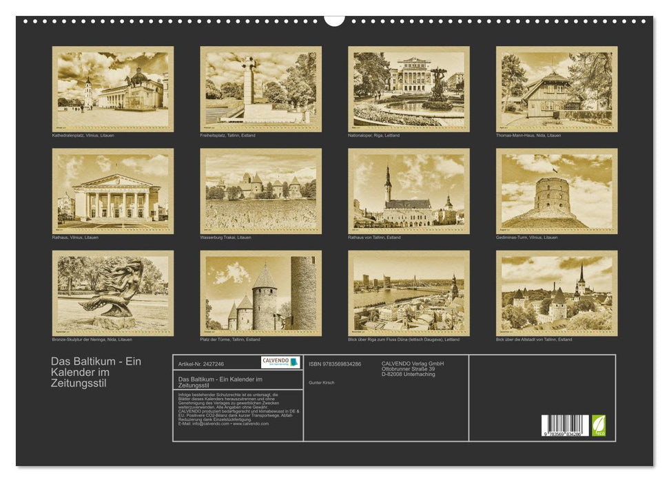 Das Baltikum - Ein Kalender im Zeitungsstil (CALVENDO Wandkalender 2027)