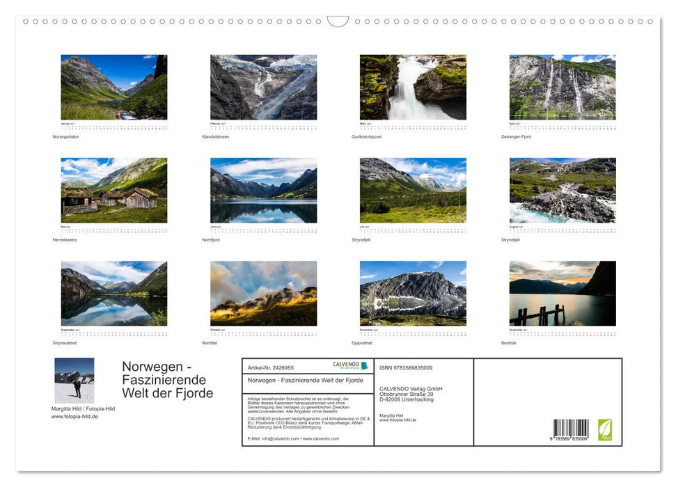 Norwegen - Faszinierende Welt der Fjorde (CALVENDO Wandkalender 2027)