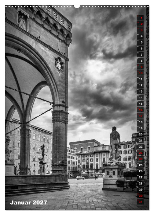 FLORENZ SCHWARZWEIß (CALVENDO Premium Wandkalender 2027)