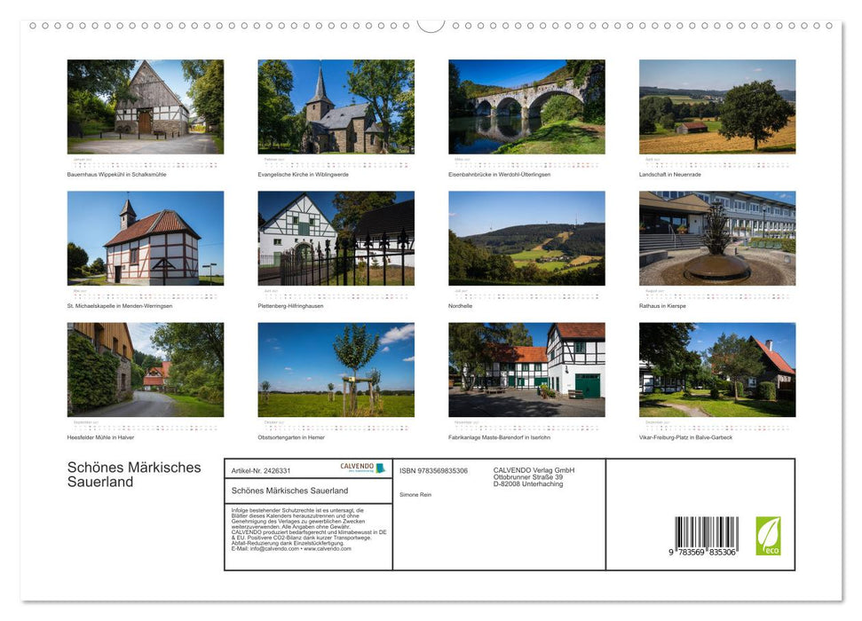 Schönes Märkisches Sauerland (CALVENDO Premium Wandkalender 2027)