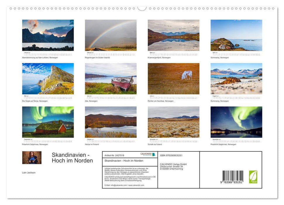 Skandinavien - Hoch im Norden (CALVENDO Premium Wandkalender 2027)