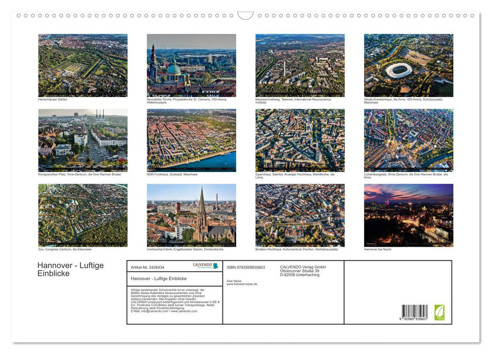 Hannover - Luftige Einblicke (CALVENDO Wandkalender 2027)
