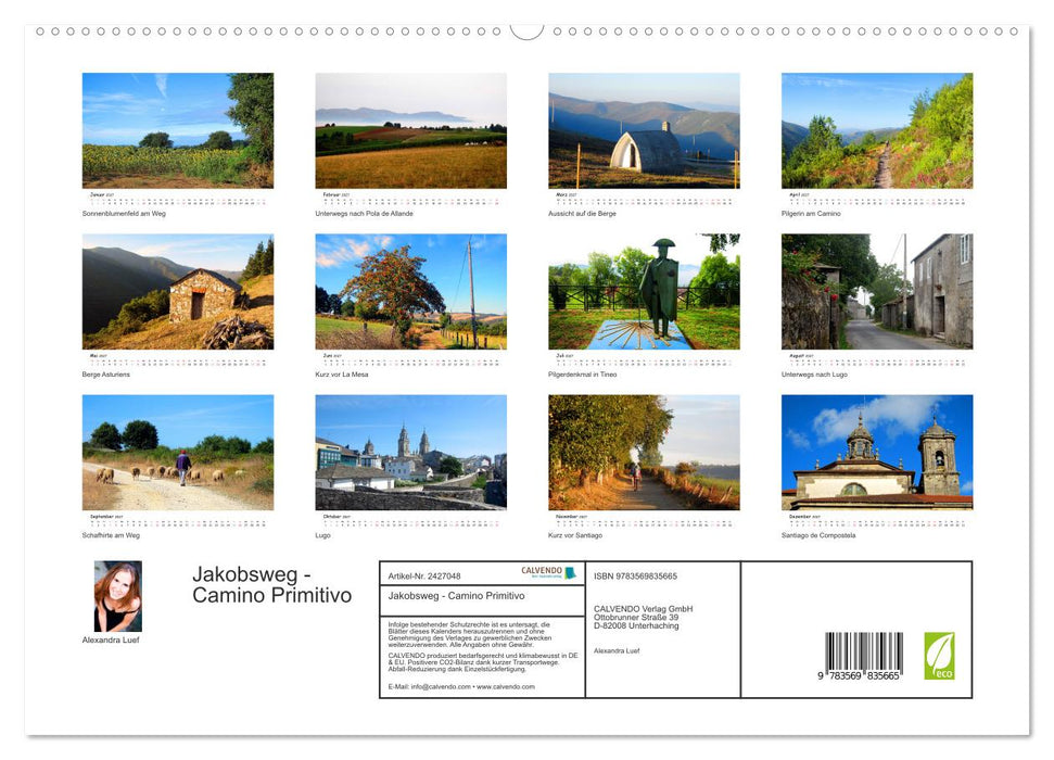 Jakobsweg - Camino Primitivo (CALVENDO Premium Wandkalender 2027)