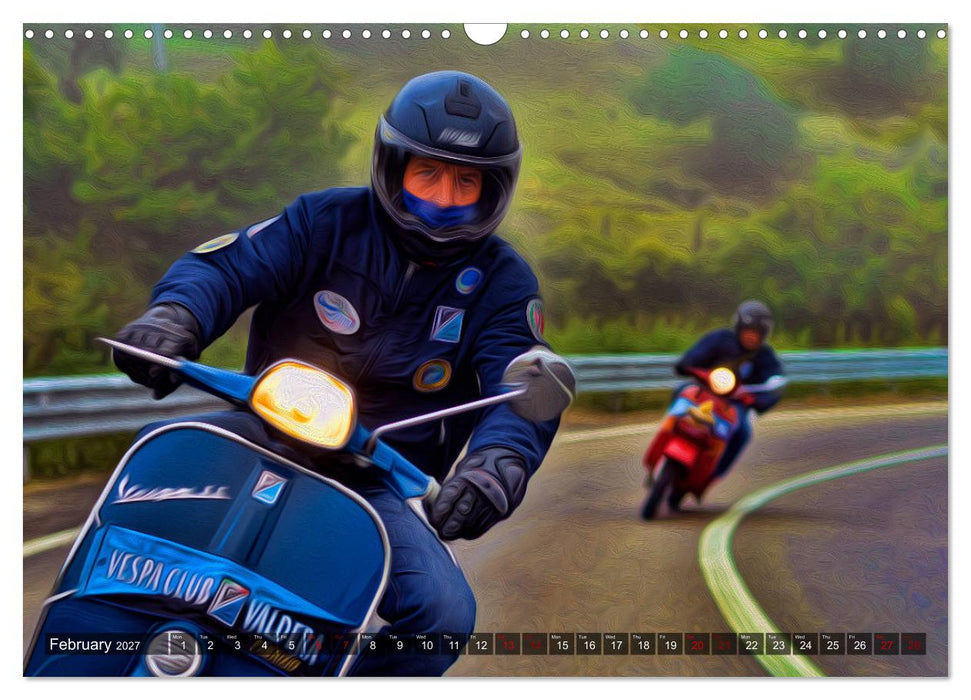 Low-angle shots of scooters (CALVENDO Monthly Calendar 2027)