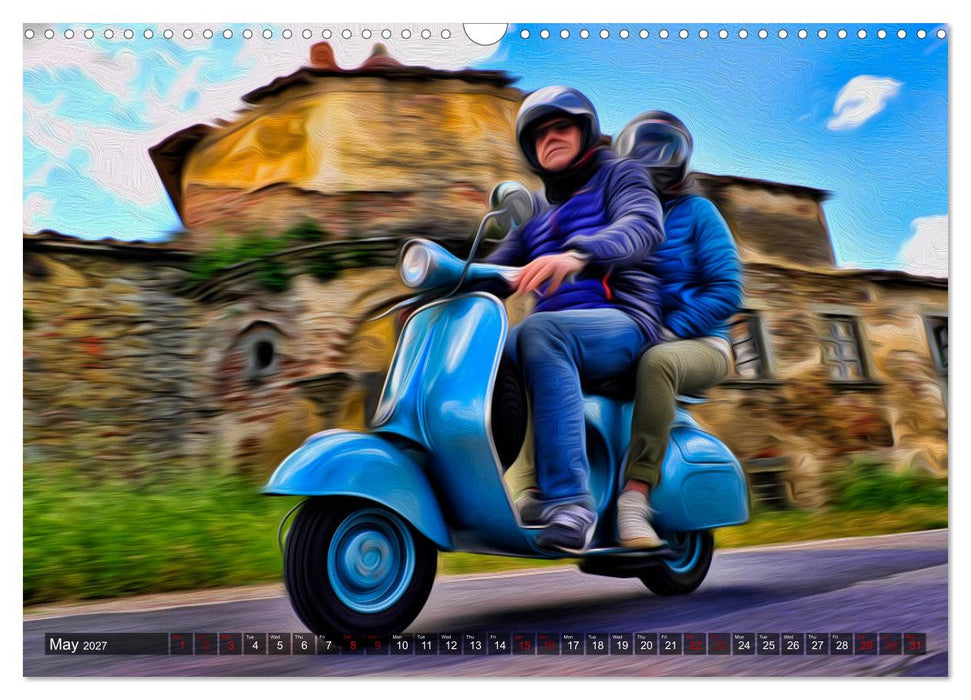 Low-angle shots of scooters (CALVENDO Monthly Calendar 2027)