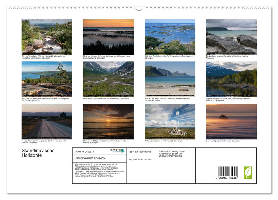 Skandinavische Horizonte (CALVENDO Premium Wandkalender 2027)