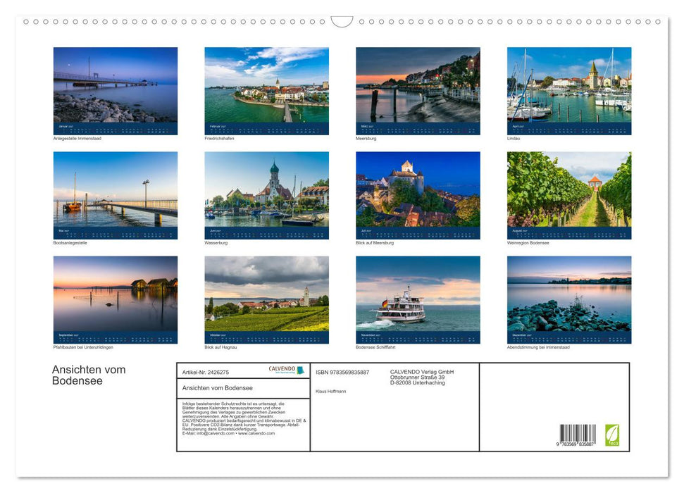 Ansichten vom Bodensee (CALVENDO Wandkalender 2027)