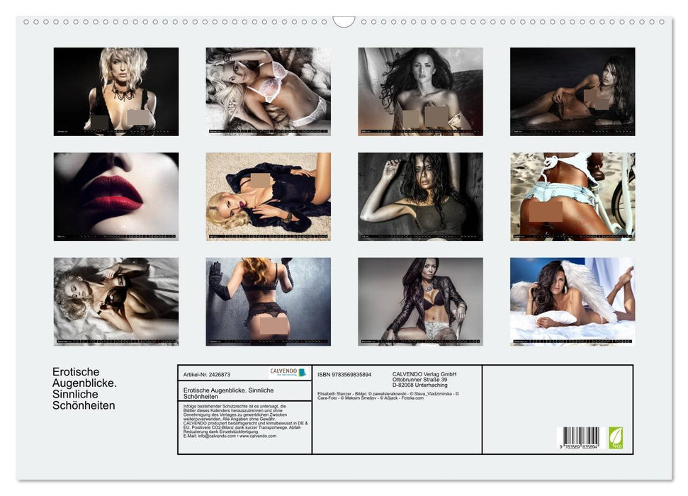 Erotische Augenblicke. Sinnliche Schönheiten (CALVENDO Wandkalender 2027)