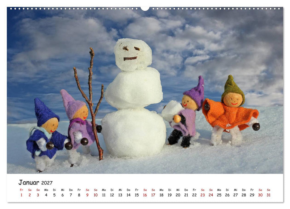 Die Abenteuer der vier kleinen Wichtel (CALVENDO Wandkalender 2027)