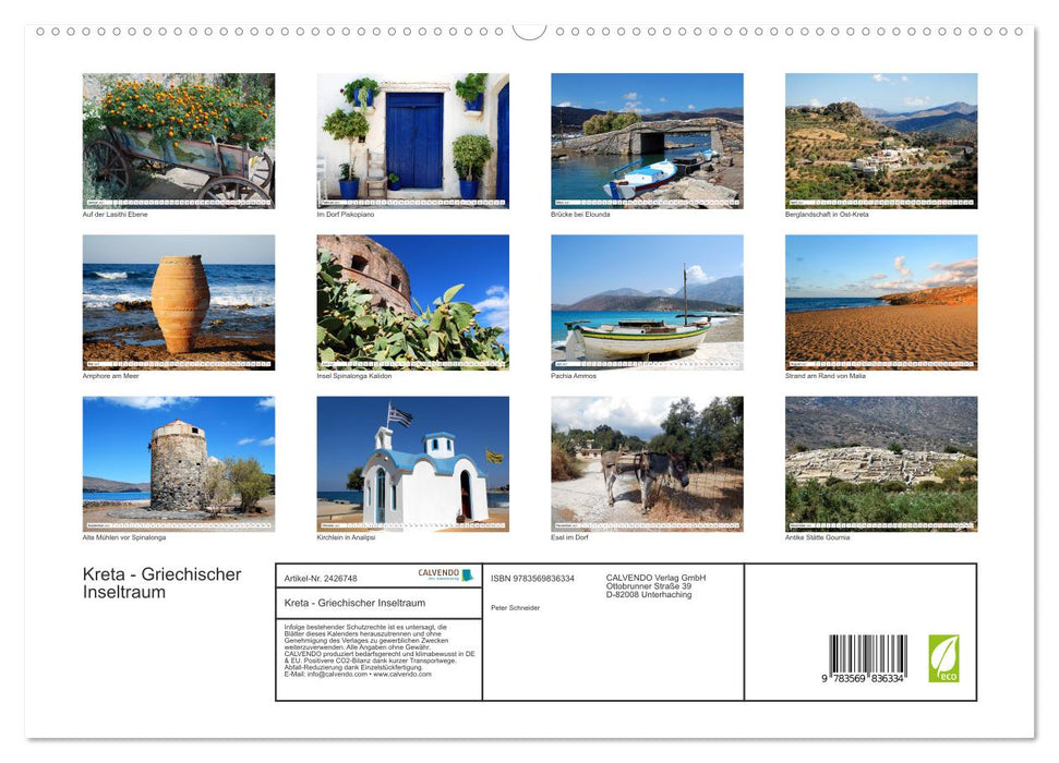 Kreta - Griechischer Inseltraum (CALVENDO Premium Wandkalender 2027)