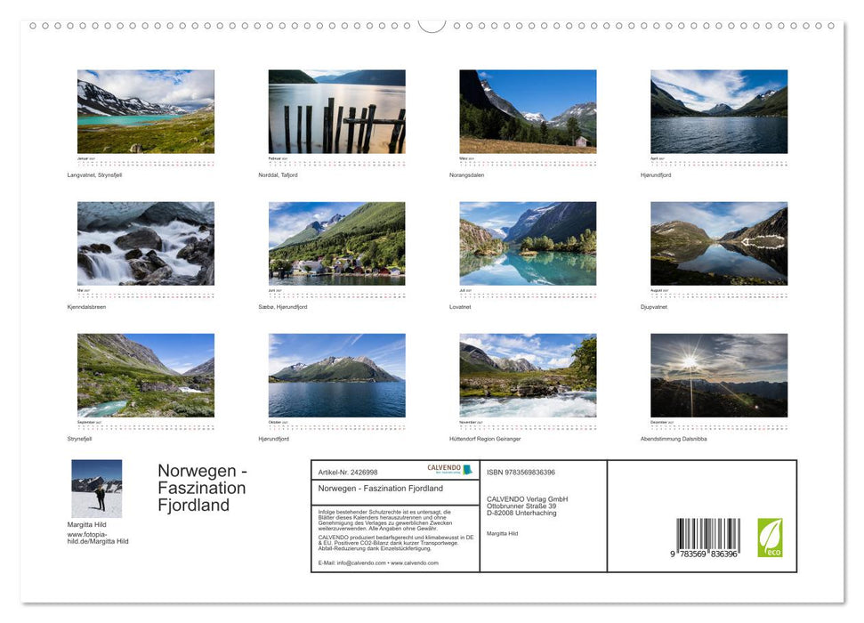 Norwegen - Faszination Fjordland (CALVENDO Premium Wandkalender 2027)
