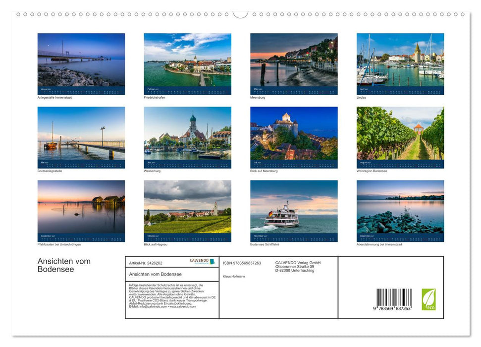 Ansichten vom Bodensee (CALVENDO Premium Wandkalender 2027)