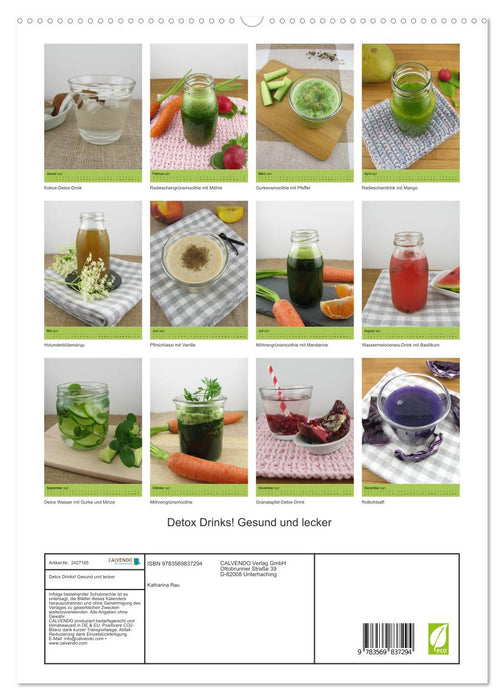 Detox Drinks! Gesund und lecker (CALVENDO Premium Wandkalender 2027)