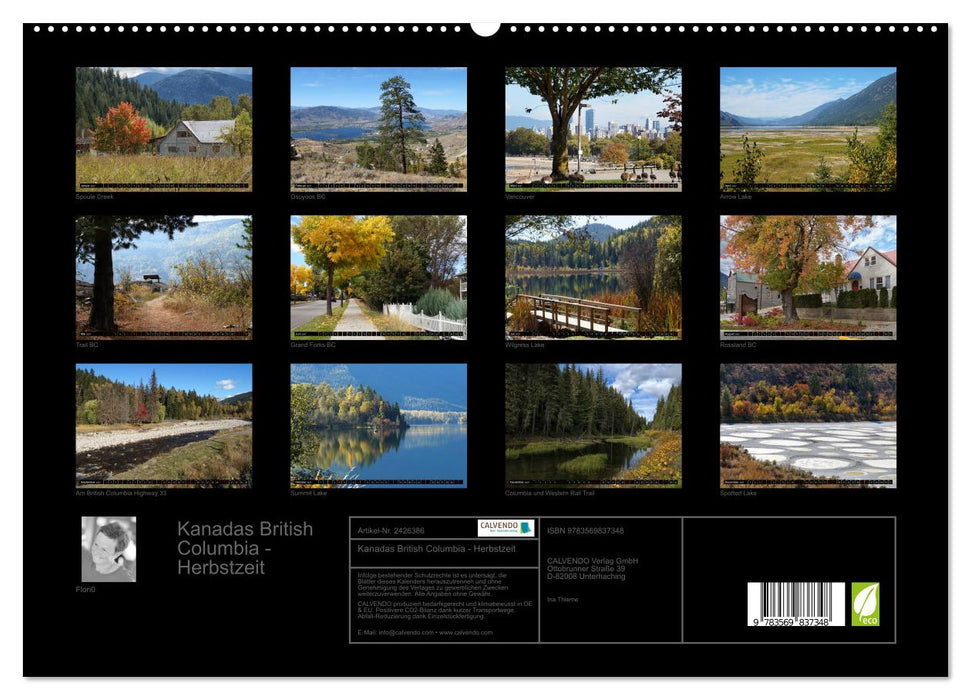 Kanadas British Columbia - Herbstzeit (CALVENDO Premium Wandkalender 2027)
