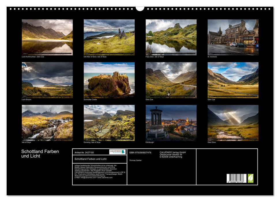 Schottland Farben und Licht (CALVENDO Wandkalender 2027)