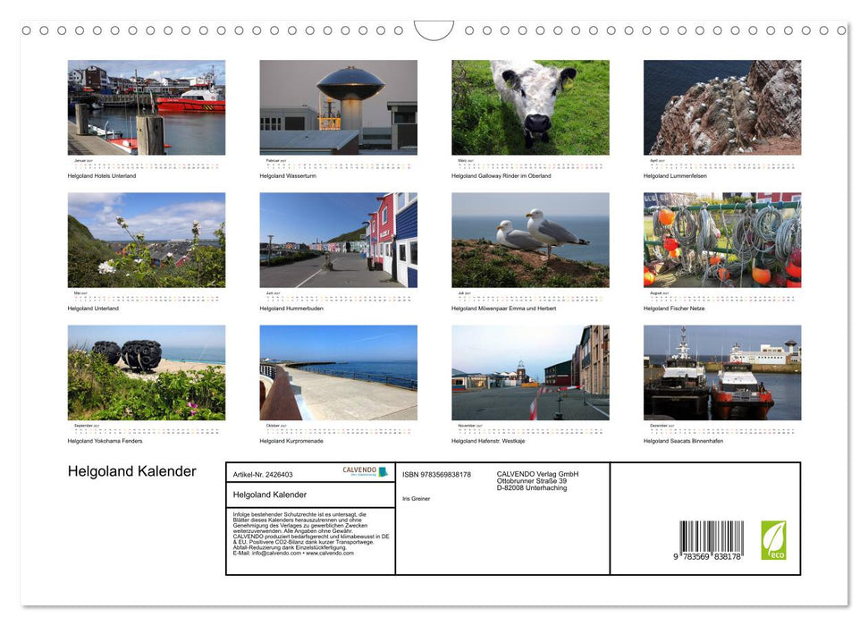 Helgoland Kalender (CALVENDO Wandkalender 2027)