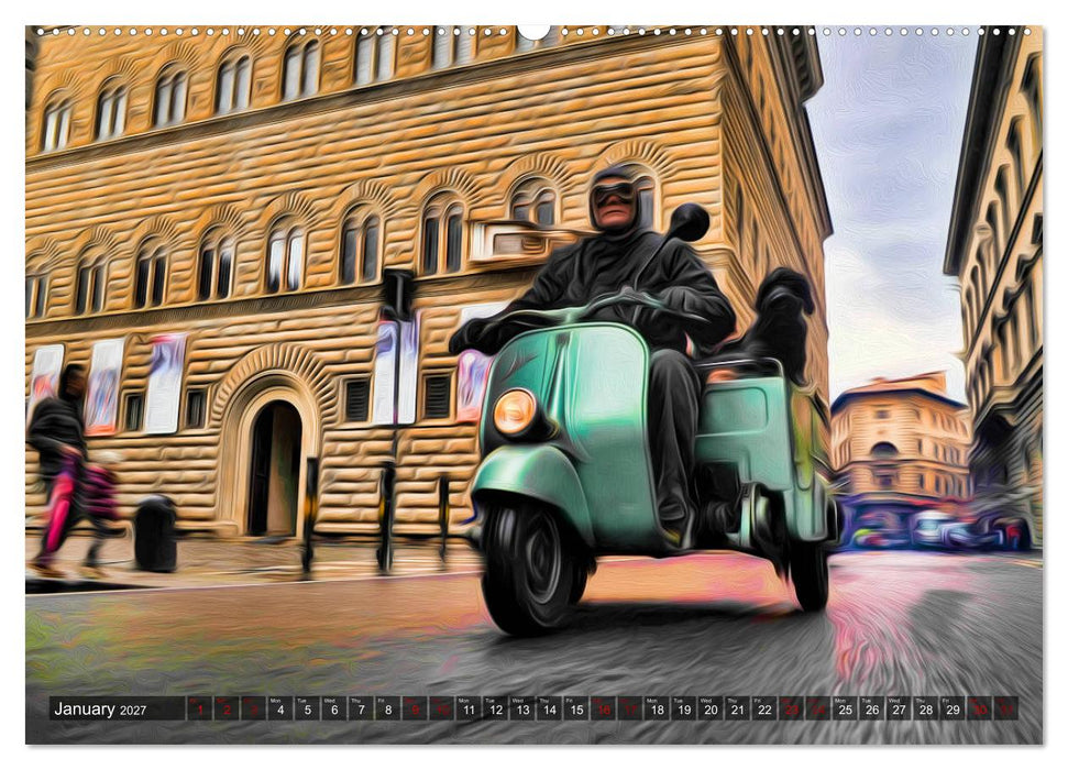 Low-angle shots of scooters (CALVENDO Premium-Calendar 2027)
