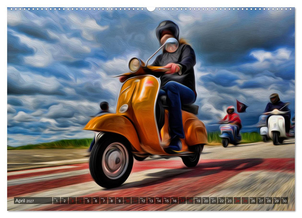 Low-angle shots of scooters (CALVENDO Premium-Calendar 2027)