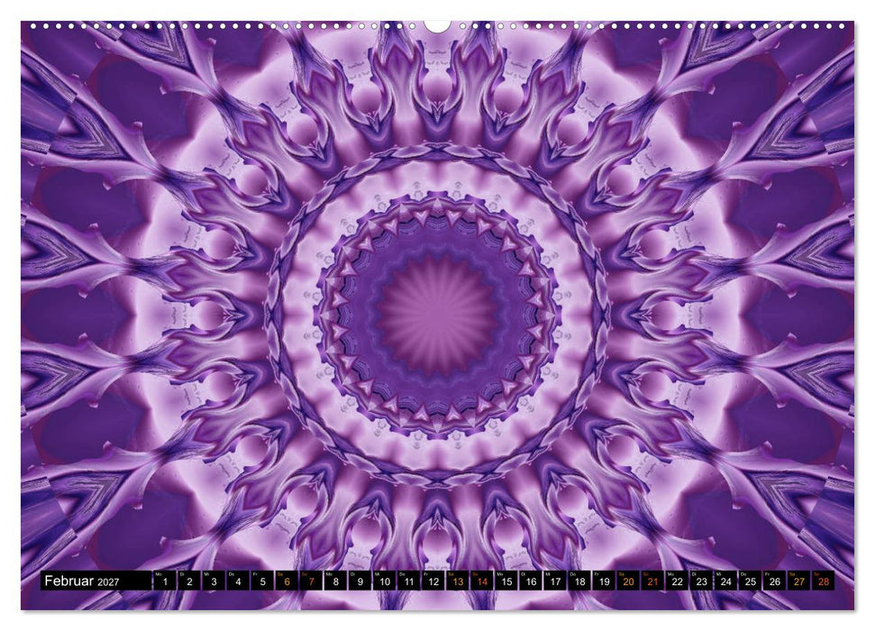 Energie - Mandalas, Spiritualität durch die Farbe Lila (CALVENDO Wandkalender 2027)