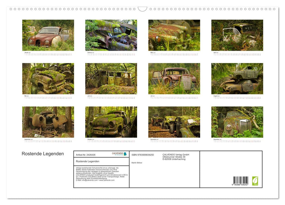 Rostende Legenden (CALVENDO Wandkalender 2027)