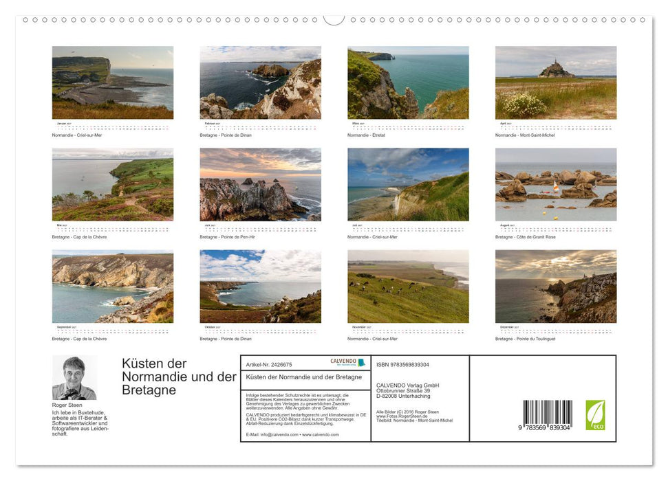 Küsten der Normandie und der Bretagne (CALVENDO Premium Wandkalender 2027)