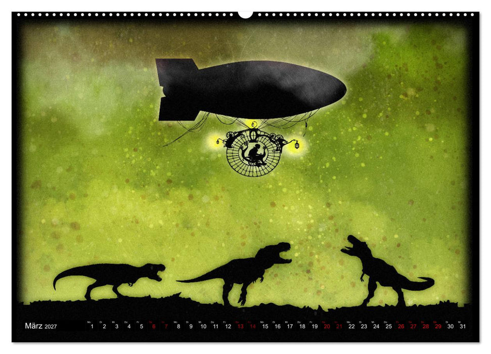 Luftschiffe über fremden Landschaften (CALVENDO Premium Wandkalender 2027)