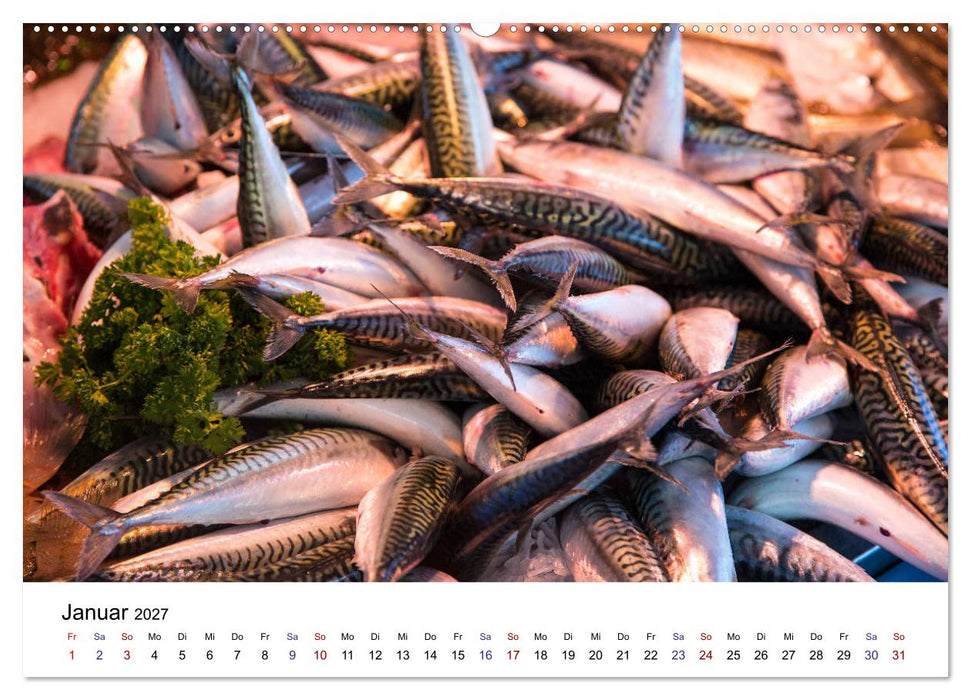 Marché hebdomadaire - Ein Rundgang über einen französischen Wochenmarkt (CALVENDO Wandkalender 2027)