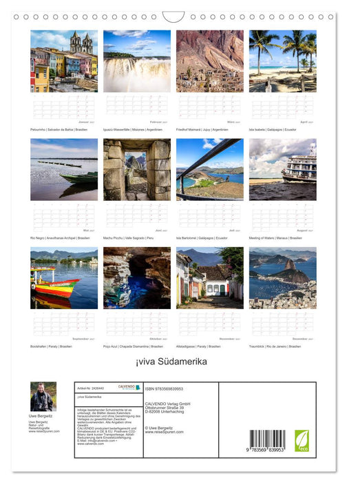 ¡viva Südamerika (CALVENDO Wandkalender 2027)