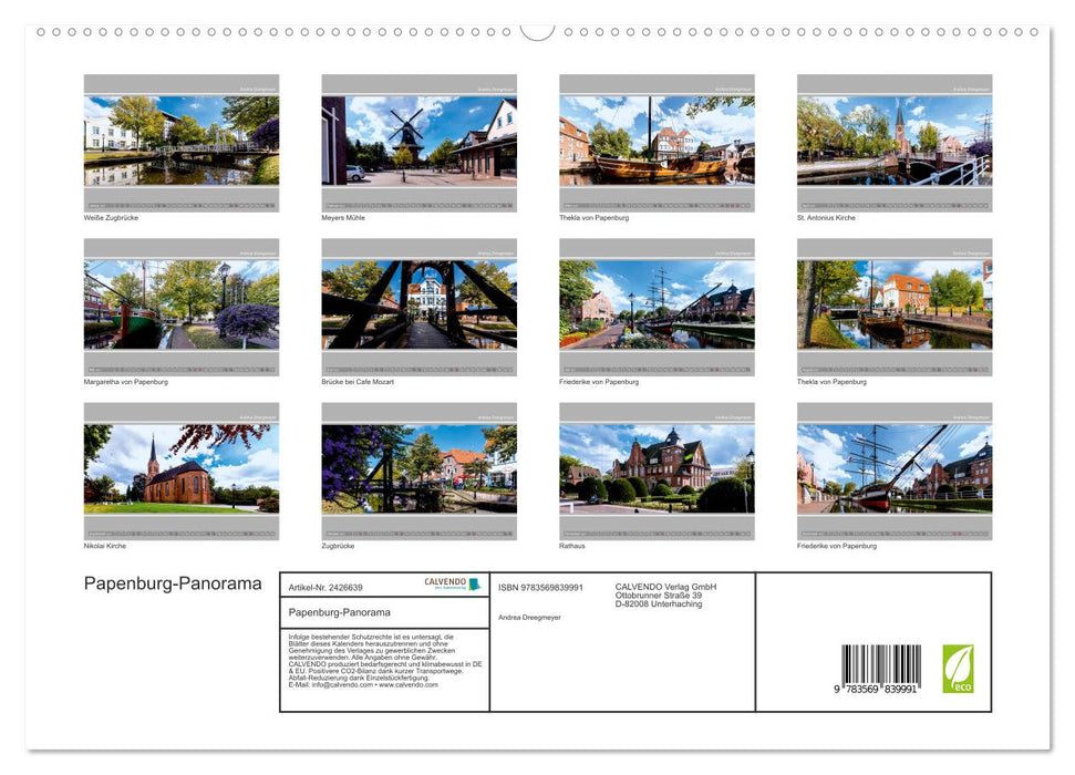 Papenburg-Panorama (CALVENDO Premium Wandkalender 2027)