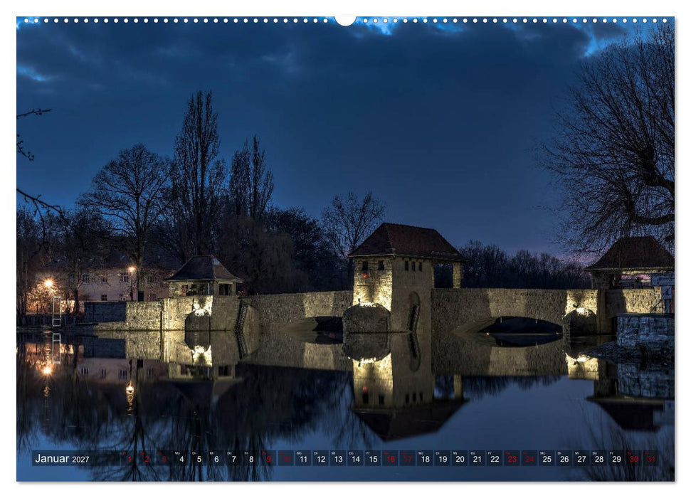 Nachts in Leipzig (CALVENDO Wandkalender 2027)