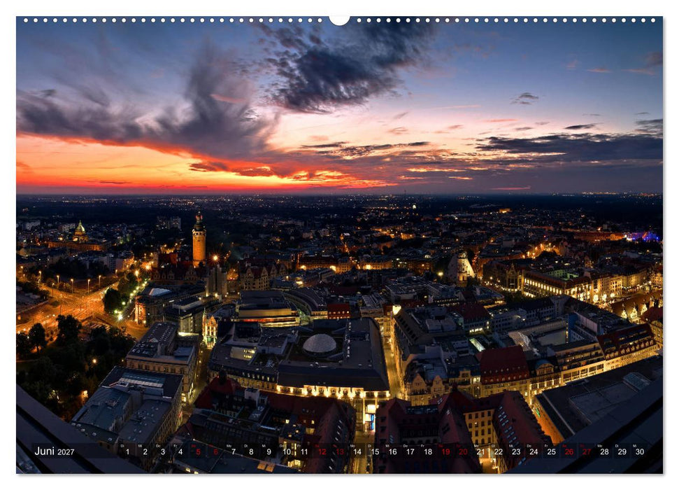 Nachts in Leipzig (CALVENDO Wandkalender 2027)