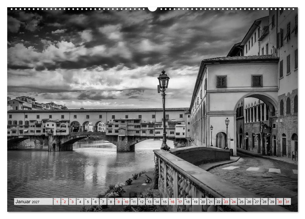 FLORENZ Monochrome Impressionen (CALVENDO Premium Wandkalender 2027)