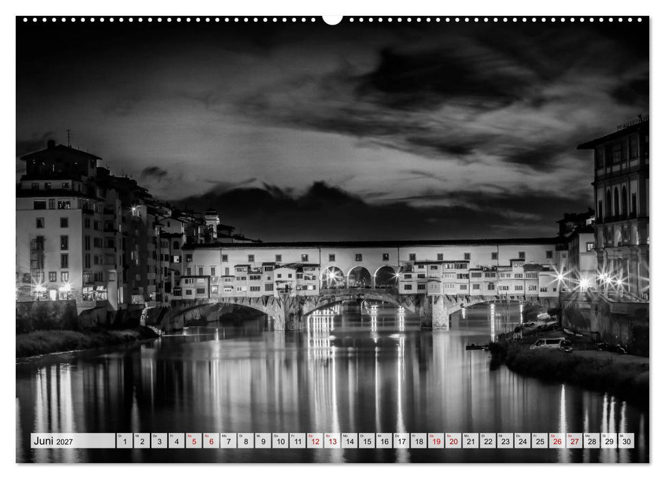 FLORENZ Monochrome Impressionen (CALVENDO Premium Wandkalender 2027)