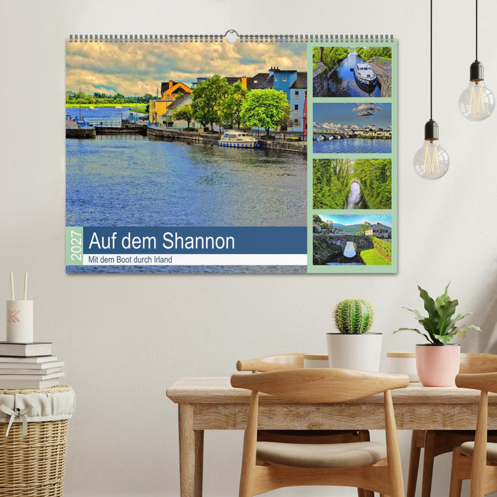 Auf dem Shannon - Mit dem Boot durch Irland (CALVENDO Wandkalender 2027)